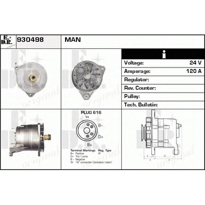 Photo Alternator EDR 930498