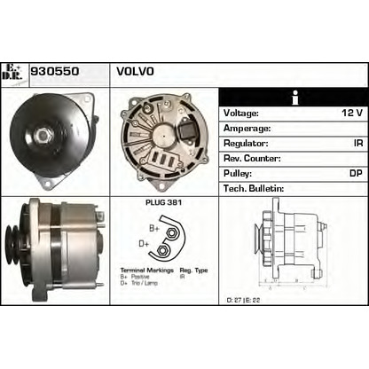 Zdjęcie Alternator EDR 930550