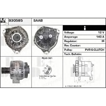 Photo Alternator EDR 930585