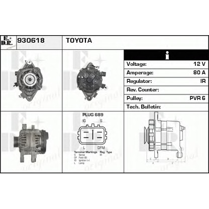 Zdjęcie Alternator EDR 930618