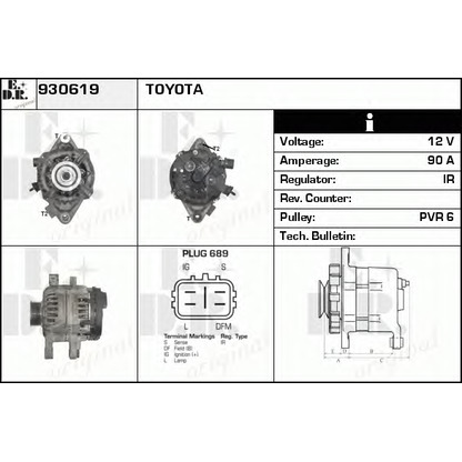 Foto Alternador EDR 930619