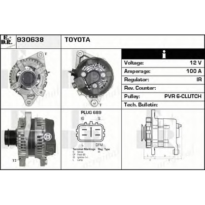 Zdjęcie Alternator EDR 930638