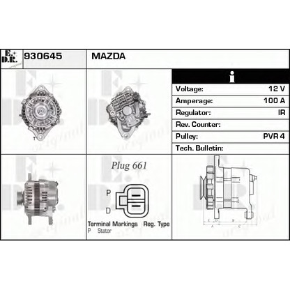 Zdjęcie Alternator EDR 930645