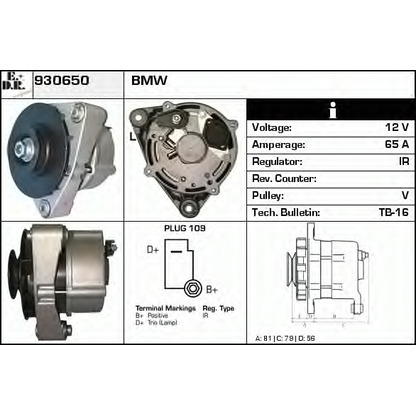 Zdjęcie Alternator EDR 930650