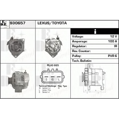 Foto Alternador EDR 930657