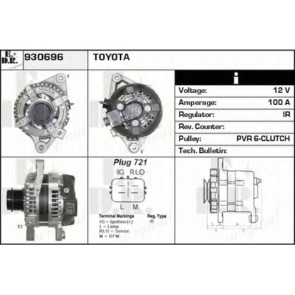 Foto Alternador EDR 930696