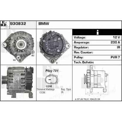 Photo Alternator EDR 930832