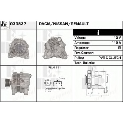 Zdjęcie Alternator EDR 930837