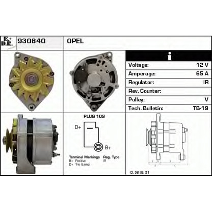 Photo Alternator EDR 930840