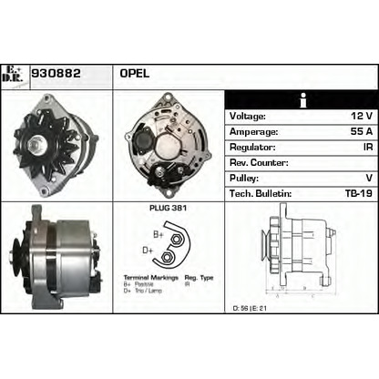 Photo Alternator EDR 930882