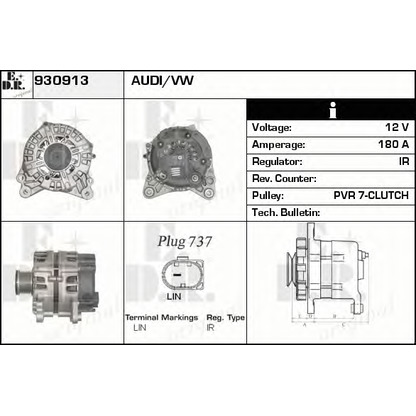 Zdjęcie Alternator EDR 930913