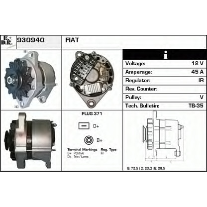 Photo Alternator EDR 930940