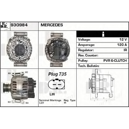 Foto Alternador EDR 930984