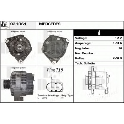 Foto Alternador EDR 931061