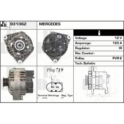 Foto Alternador EDR 931062