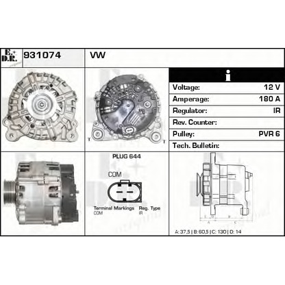 Photo Alternator EDR 931074