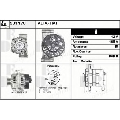 Foto Alternador EDR 931178