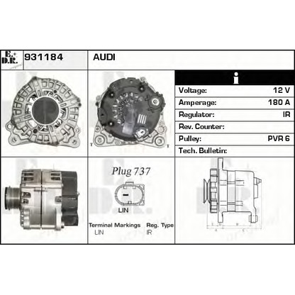 Foto Alternador EDR 931184