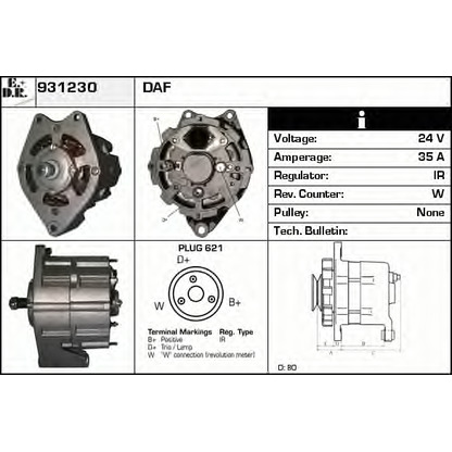 Foto Alternador EDR 931230