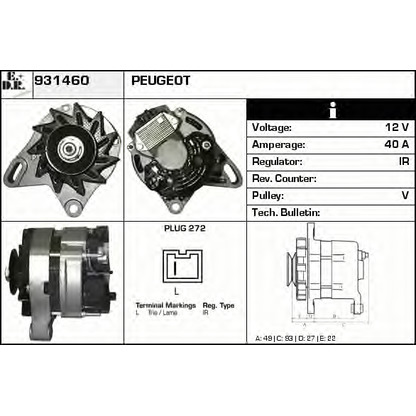 Zdjęcie Alternator EDR 931460