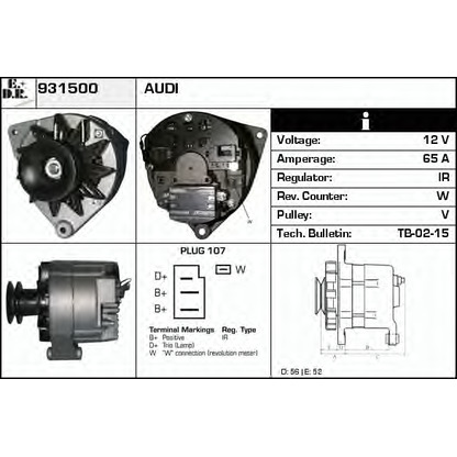 Photo Alternator EDR 931500