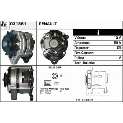 Photo Alternator EDR 931861