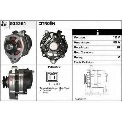 Foto Alternador EDR 932261