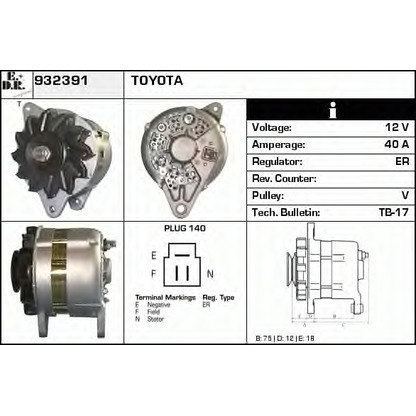 Photo Alternator EDR 932391