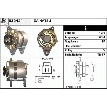 Foto Alternador EDR 932421