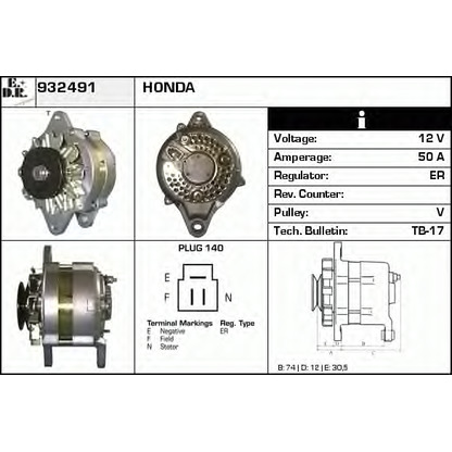 Foto Alternador EDR 932491