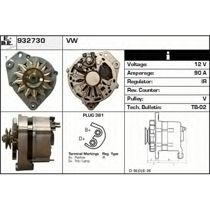 Zdjęcie Alternator EDR 932730