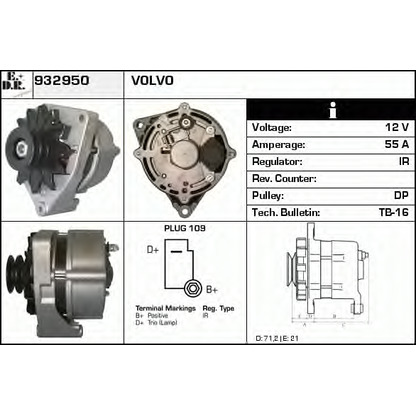 Zdjęcie Alternator EDR 932950