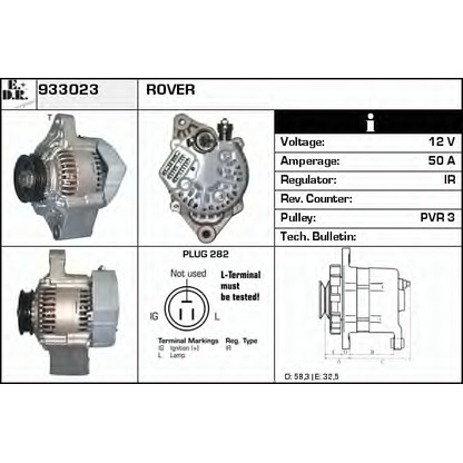 Foto Alternador EDR 933023