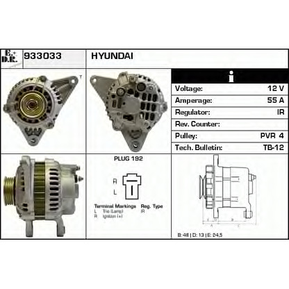 Photo Alternator EDR 933033