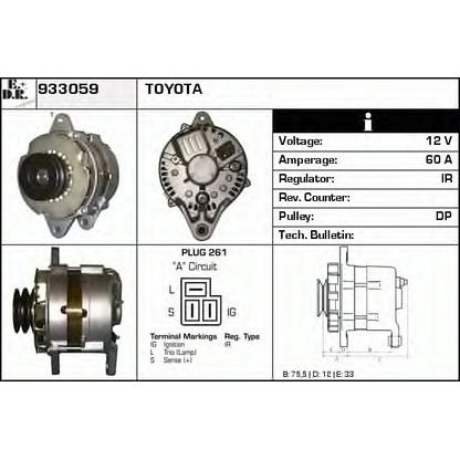 Zdjęcie Alternator EDR 933059