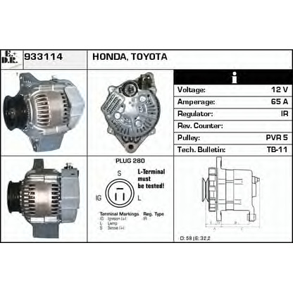 Foto Alternador EDR 933114