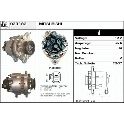 Zdjęcie Alternator EDR 933183