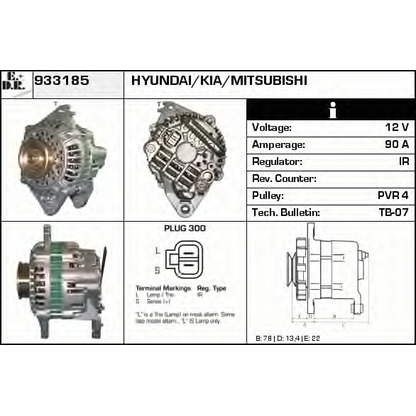 Zdjęcie Alternator EDR 933185