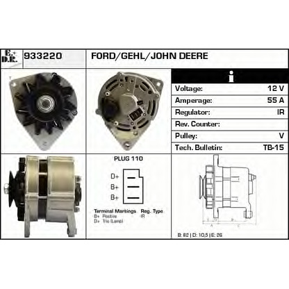 Foto Alternador EDR 933220