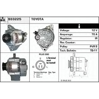 Zdjęcie Alternator EDR 933225