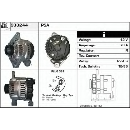 Photo Alternator EDR 933244