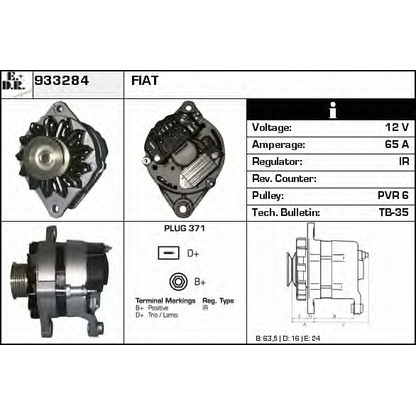 Photo Alternator EDR 933284