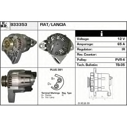 Foto Alternador EDR 933353