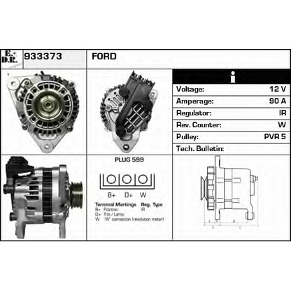 Foto Alternador EDR 933373