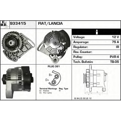 Foto Alternador EDR 933415