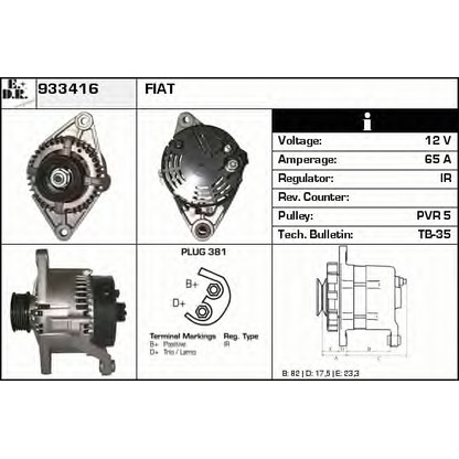 Zdjęcie Alternator EDR 933416