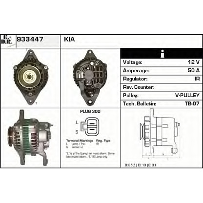 Zdjęcie Alternator EDR 933447