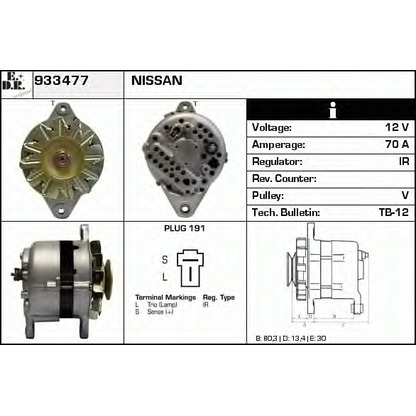 Zdjęcie Alternator EDR 933477