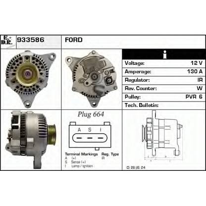 Foto Alternador EDR 933586