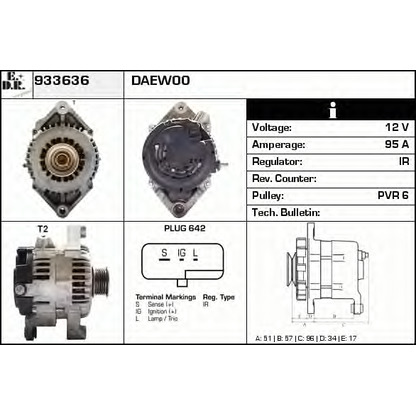 Foto Alternador EDR 933636